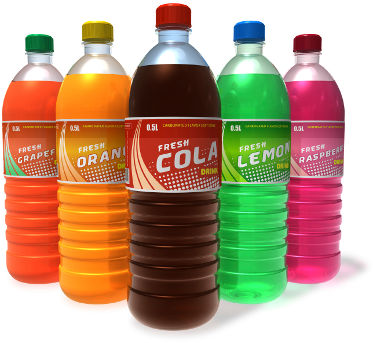 drinks in plastic bottles