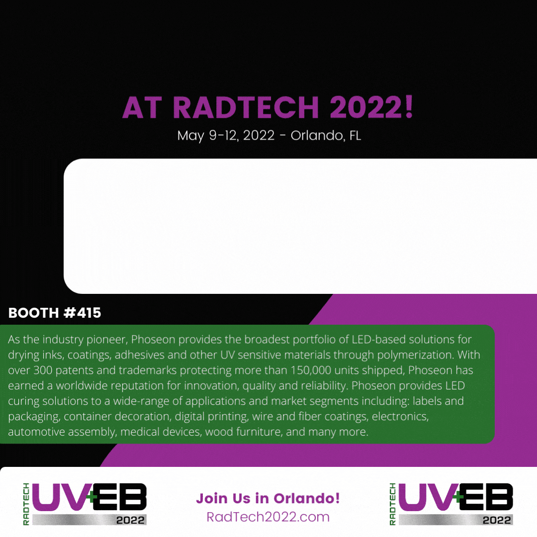 Venite a trovarci al RadTech 2022 - Phoseon